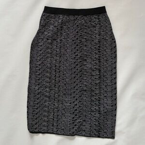 Jonathan Simkhai Black and Gray Textured Pencil Skirt